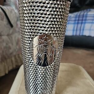 Starbucks Silver Textured Tumbler
